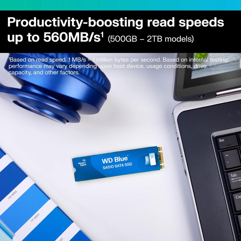 Unidade de estado sólido interna Western Digital WD Blue 2TB SA510